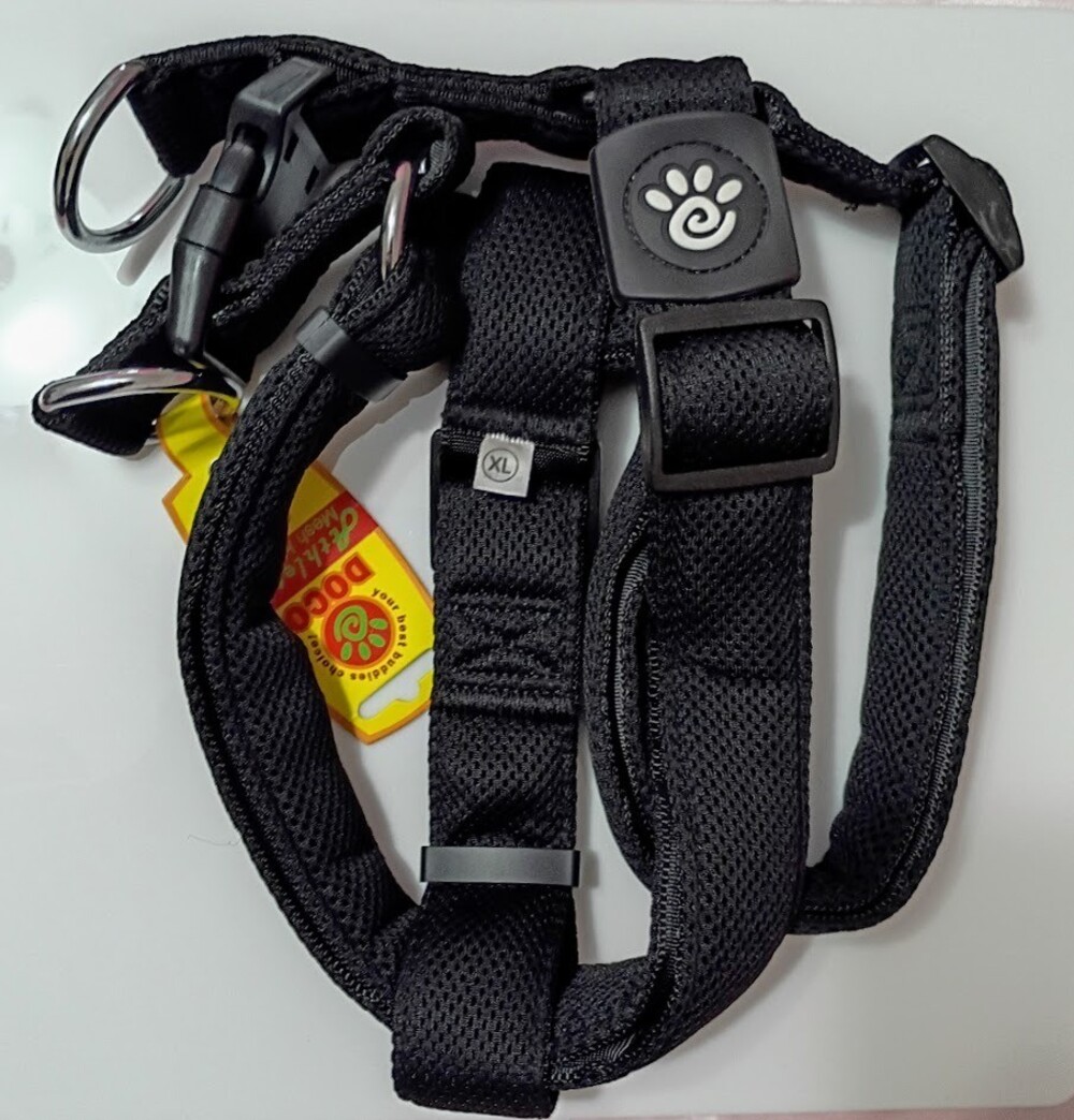 NWT DOCO Athletica Black Mesh No-Pull XL Harness & 525lb Bungee Leash Set